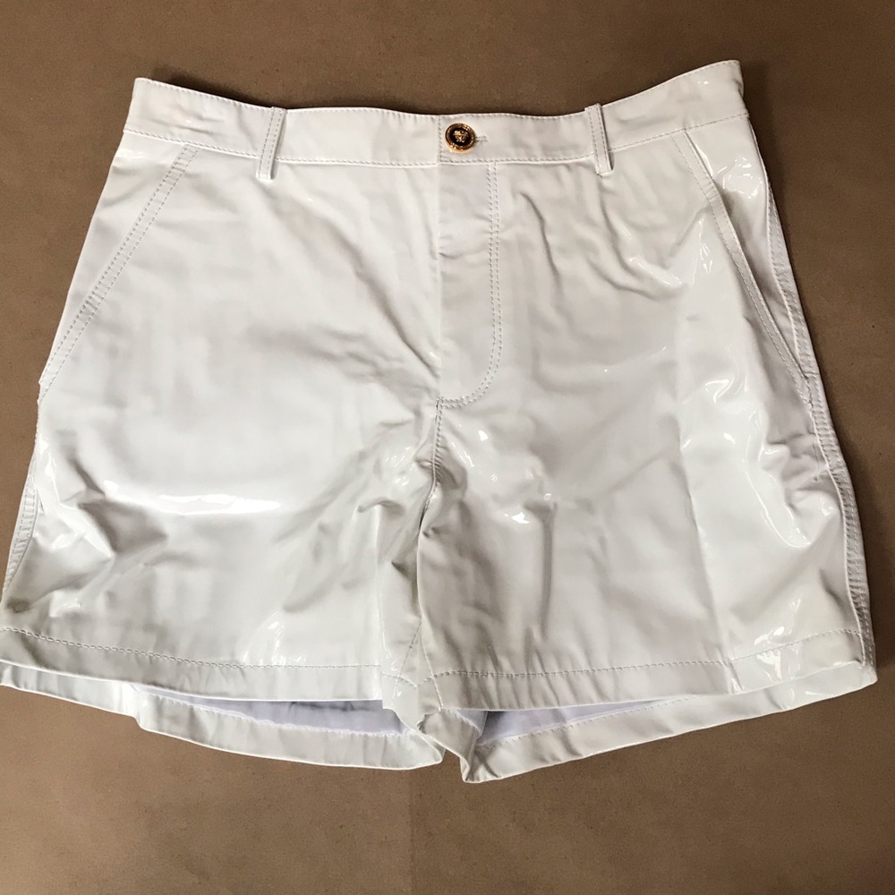 Versace patent leather white shorts, Men’s